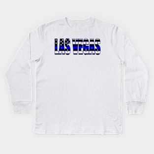 Protect and Serve in Las Vegas Police Flag PD Kids Long Sleeve T-Shirt